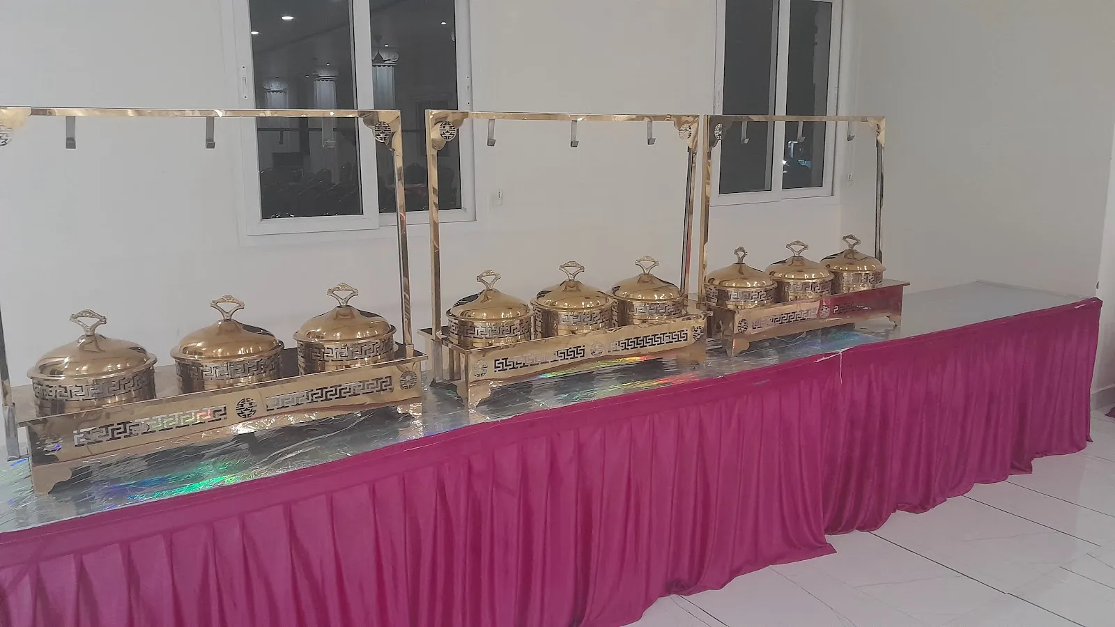 A vegetarian buffet laid out for a function